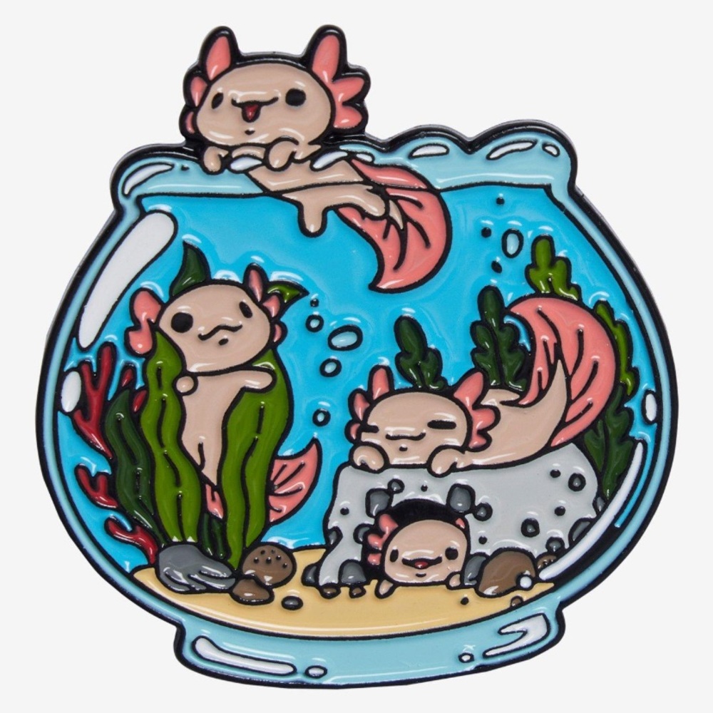 Axolotl Fish Bowl Enamel‎ Pin Hot Topic